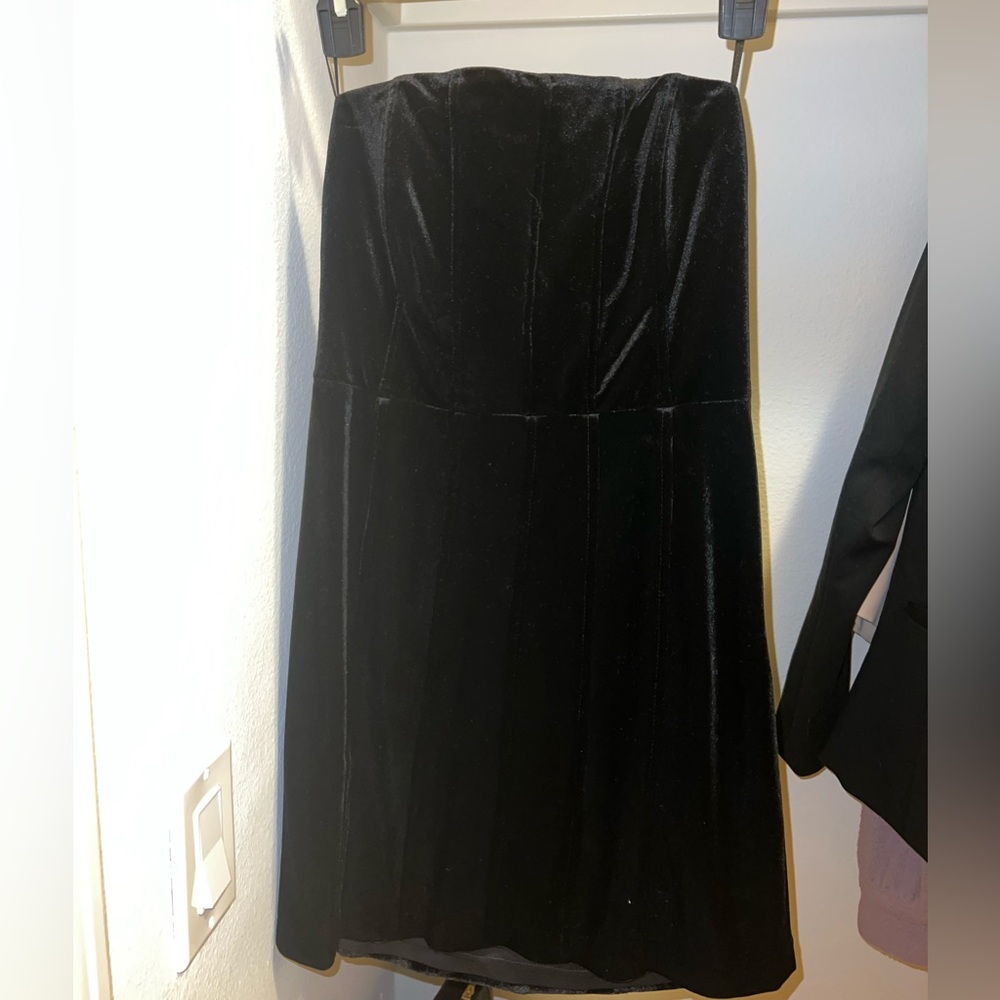 Ribbed velvet mini dress